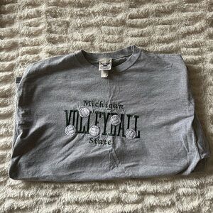 Vintage Gray Michigan State Volleyball T-Shirt